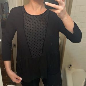 Sezane Judith blouse, black, size 38 (fits like small)